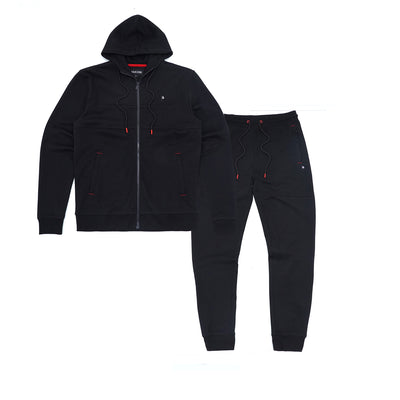 M3707 Tech Fleece Zip Up Hoodie Ṣeto - Black