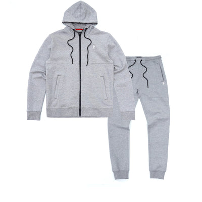 M3707 Tech Fleece Zip Up Hoodie Ṣeto - Grey