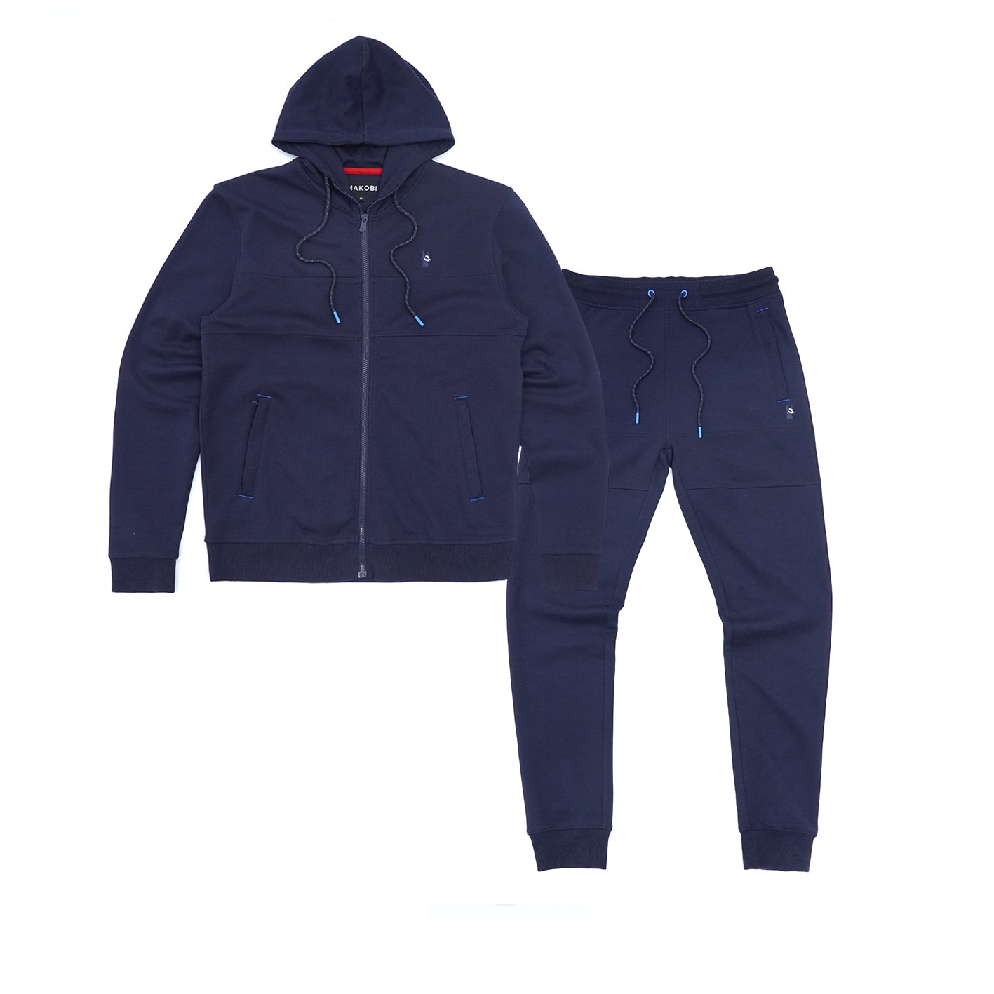 M3707 Tech Fleece Zip Up Hoodie Set - Navy