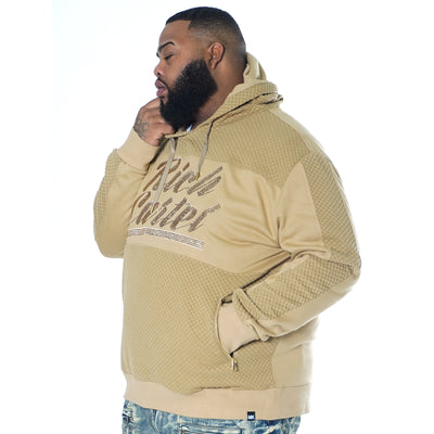 M3835 "Rich Cartel" Pull Over Knit w/ Rhinestones - Khaki