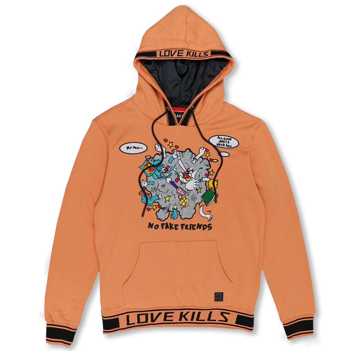 M4212 Love Kills Fleece Hoodie - Peach