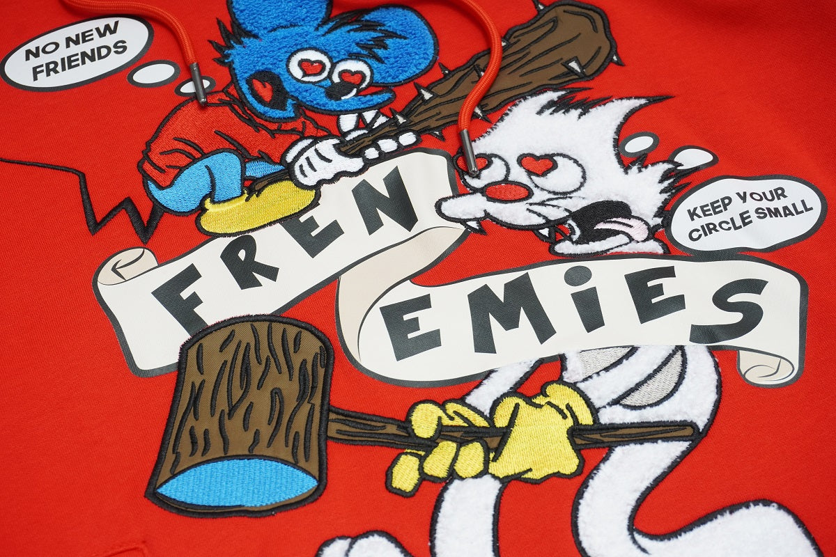 M4261 Frenemies Fleece Hoodie - Red