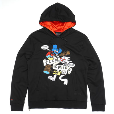 M4261 Frenemies Fleece Hoodie - Black