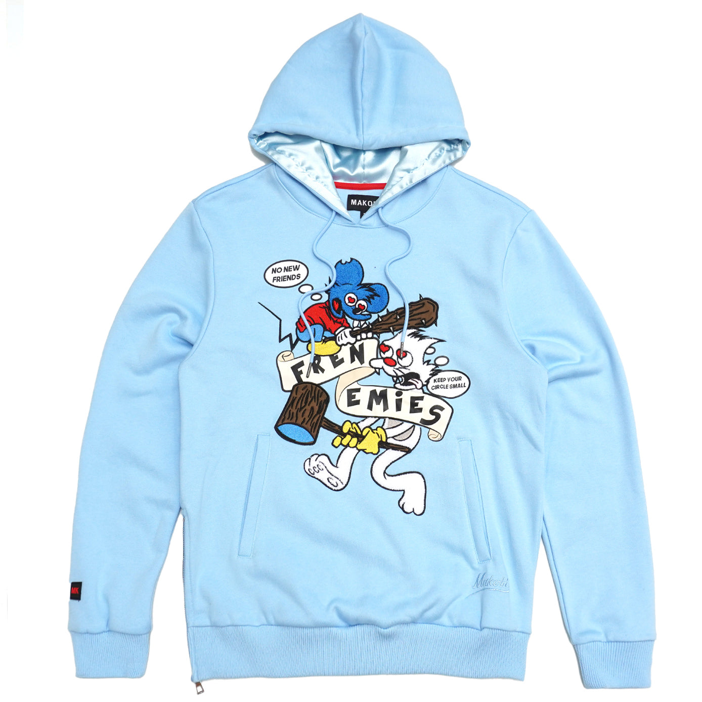 M4261 Frenemies Fleece Hoodie - آبی