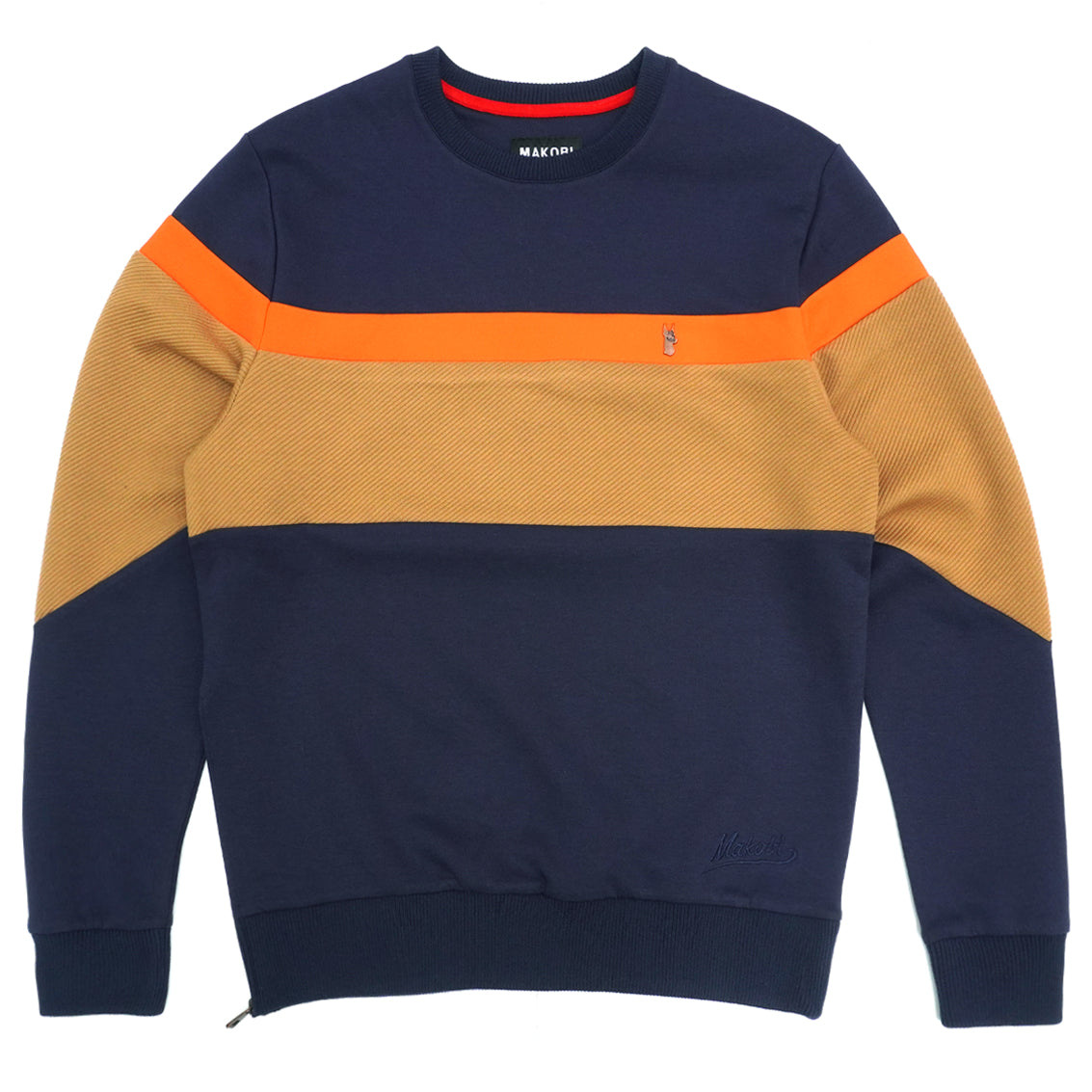 M4392 Makobi Monogram Sweater - Navy