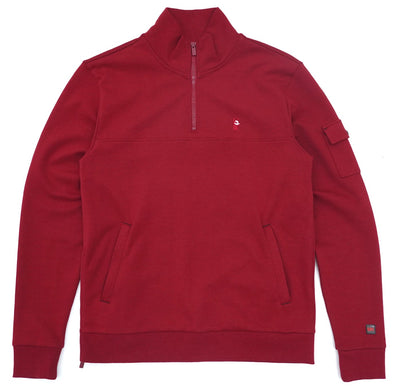 M4810 Tech Fleece Idaji-Zip Fa Lori Ṣeto - Burgundy