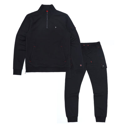 M4810 Tech Fleece Half-Zip Pull Over Set - Black