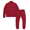 M4810 Tech Fleece Idaji-Zip Fa Lori Ṣeto - Burgundy