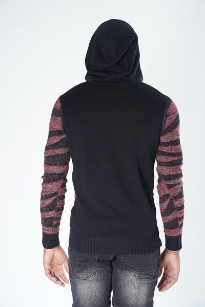 ژاکت M5050 Tiger Knit Hoody - مشکی