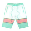 M550s Makobi Lion Greek Key Shorts - White & Kiwi