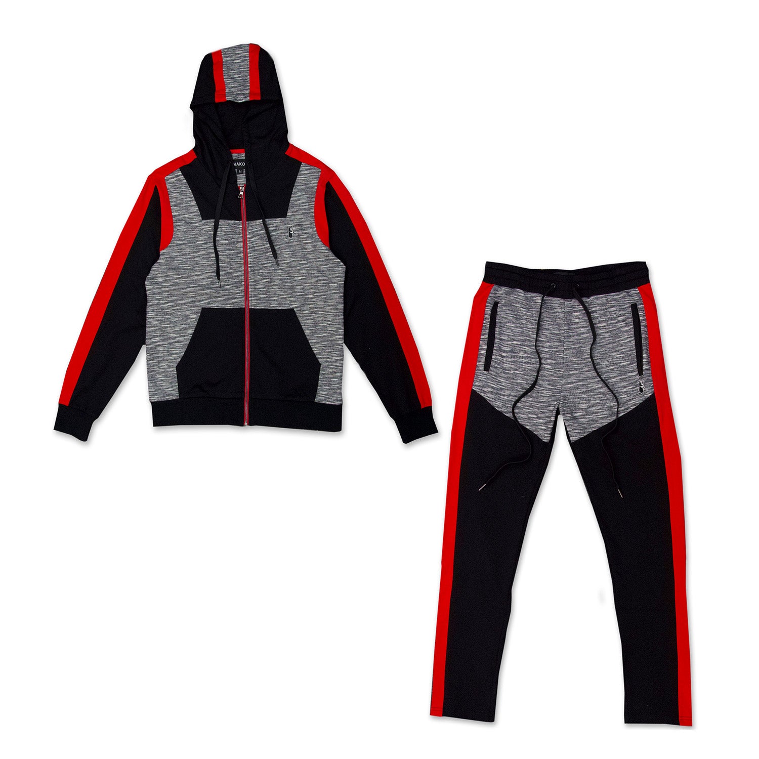 M5530 Broadway Multi Knit Hoody Set - Black