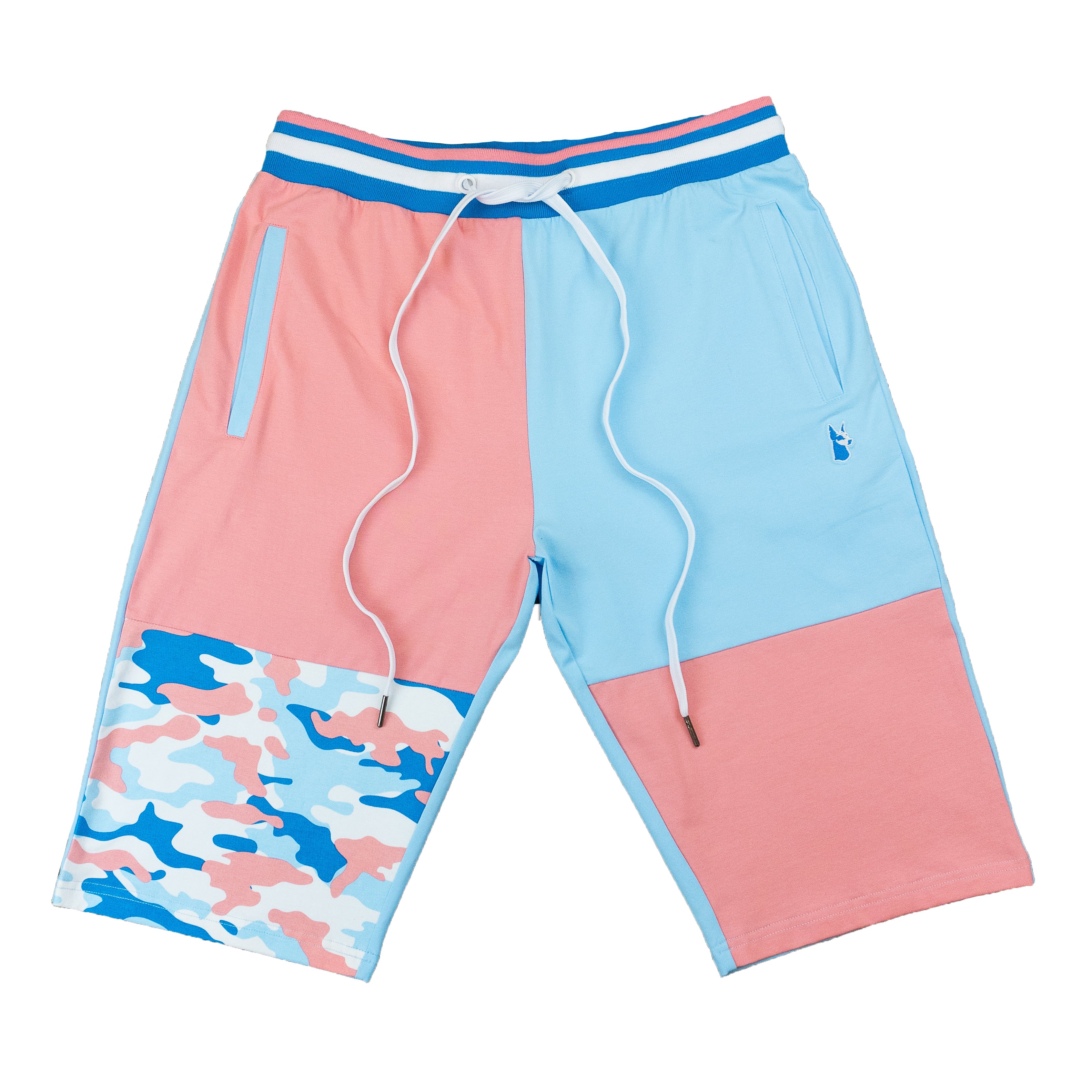 M580s Makobi Camo Contrast Shorts - Blue