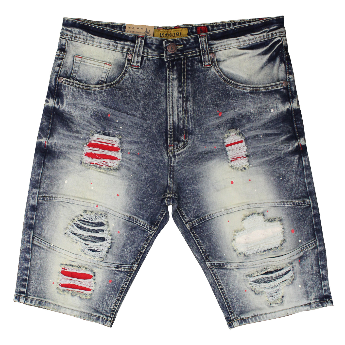 M748 Makobi Hermosa Shredded Shorts - Dirt Wash