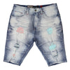 M748 Makobi Hermosa Shredded Shorts - Light Wash