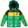 M7720 Malcom PU Coated Puffer Jacket - YELLOW/GREEN