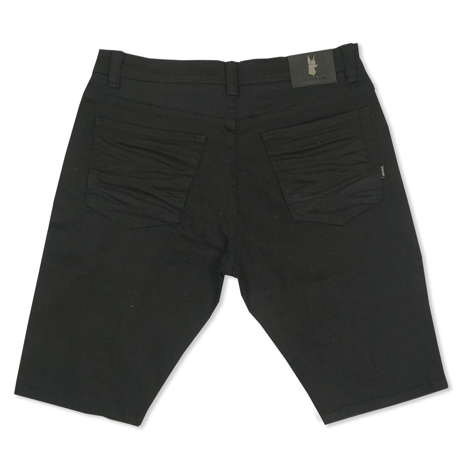 M970 Galveston Biker Shredded Shorts - Black-Black