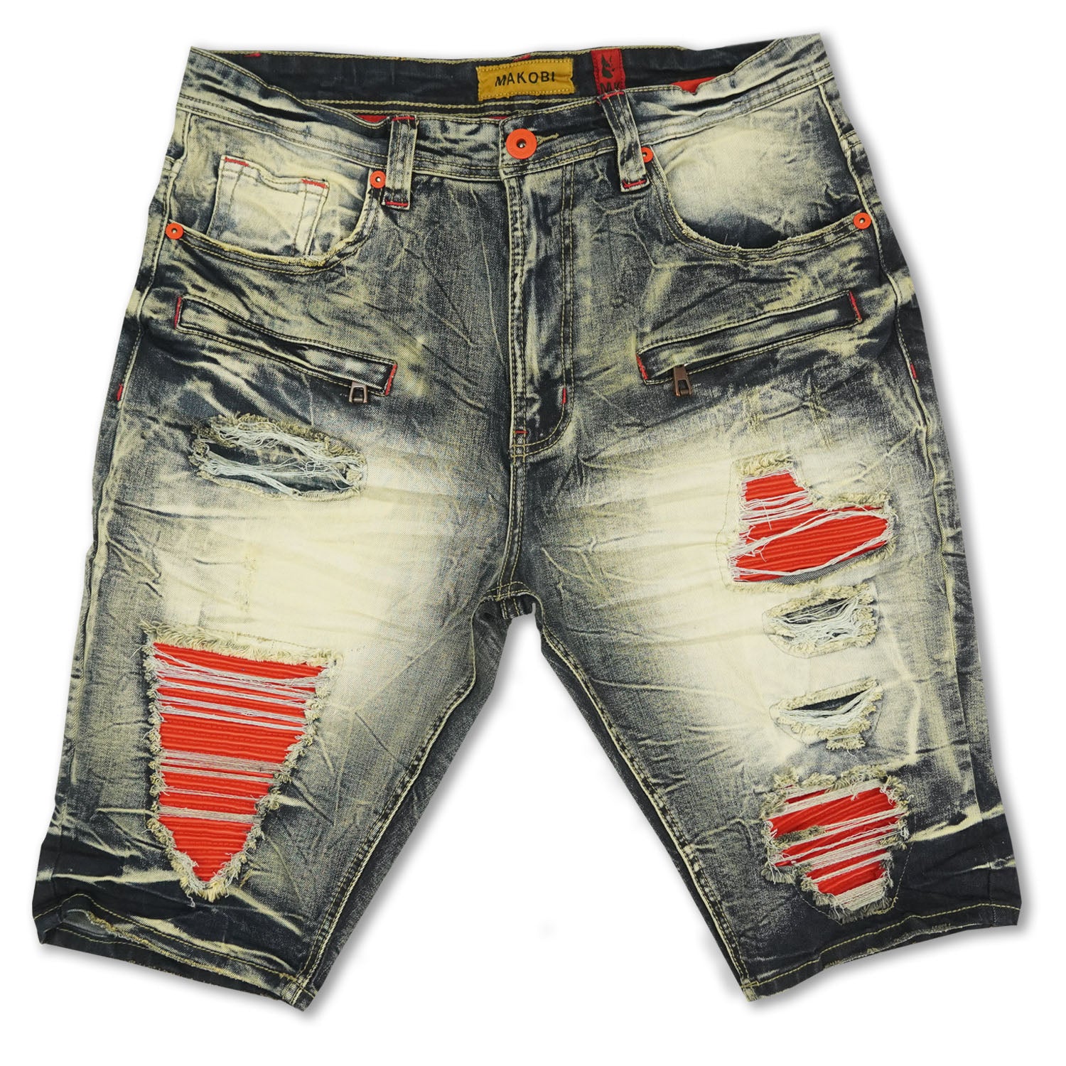 M970 Galveston Biker Shredded Shorts - Dirt