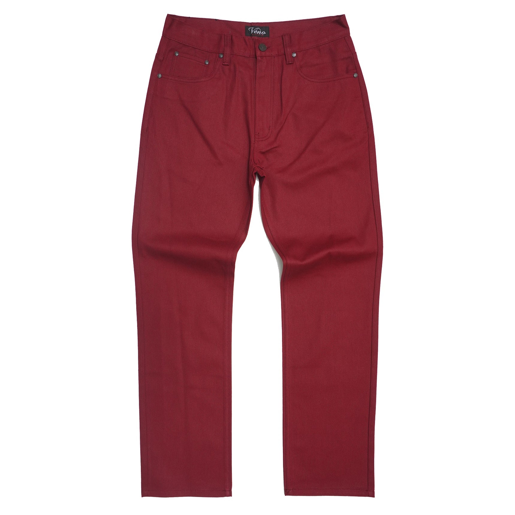 V1761 Veno Twill Denim Jeans - Burgundy – Makobi Jeans USA